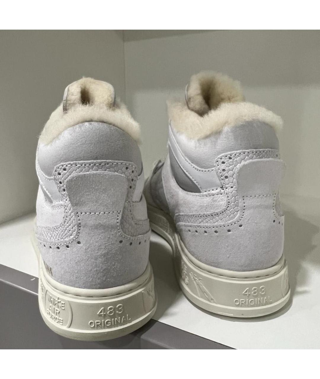 PREMIATA Белые лодочки на низком каблуке, фото 3