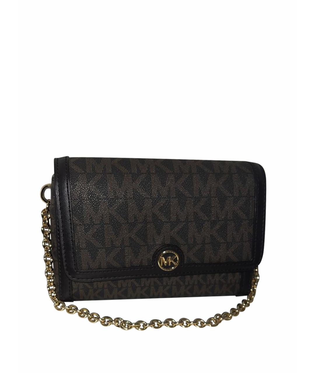 MICHAEL KORS Коричневая кожаная сумка с короткими ручками, фото 1