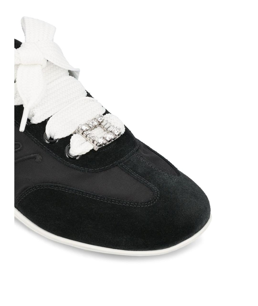 ROGER VIVIER Черные текстильные кроссовки, фото 4