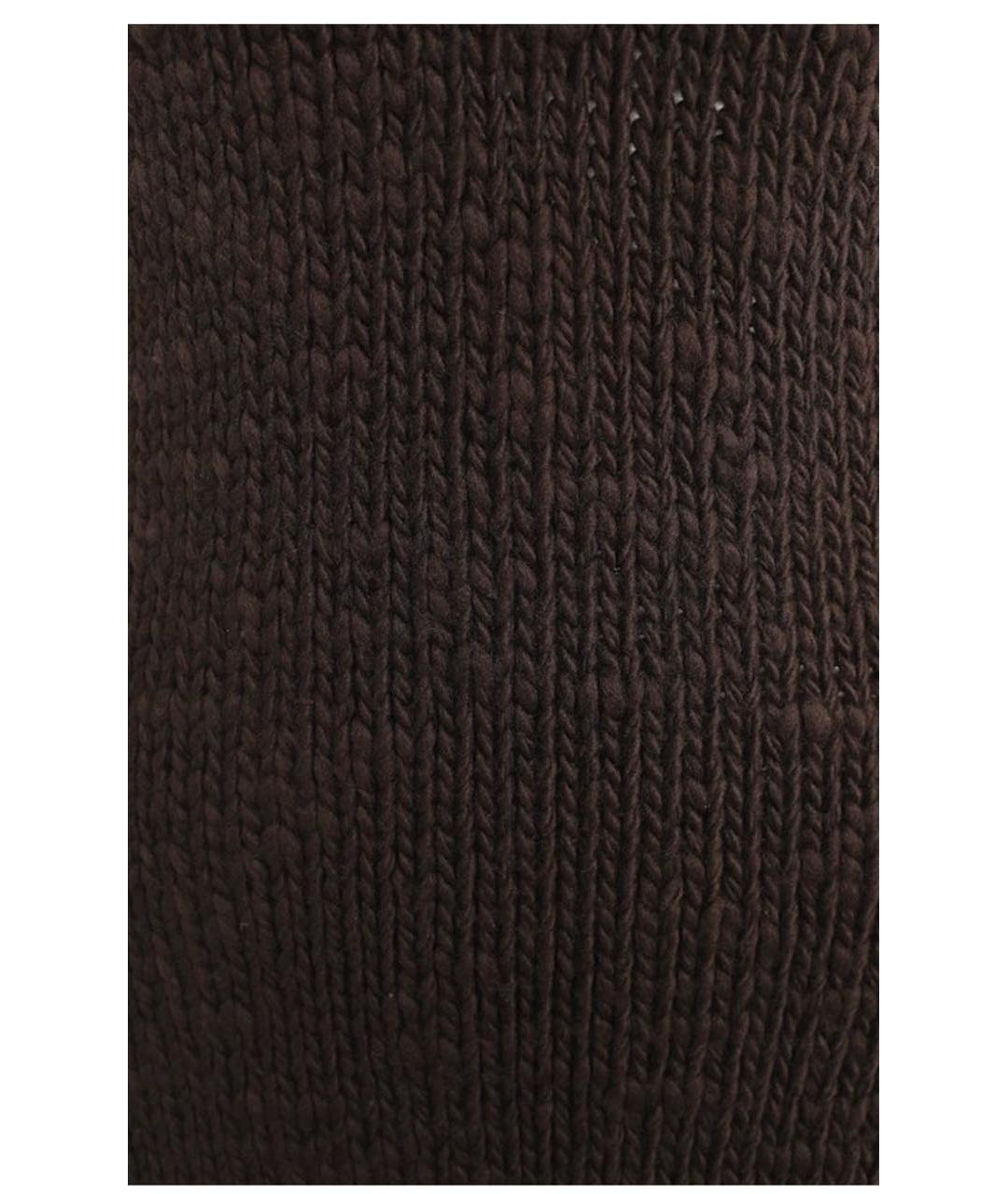 BOTTEGA VENETA Коричневое шерстяное повседневное платье, фото 3