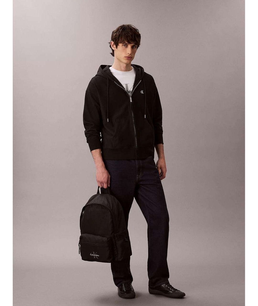 CALVIN KLEIN Черный тканевый рюкзак, фото 5