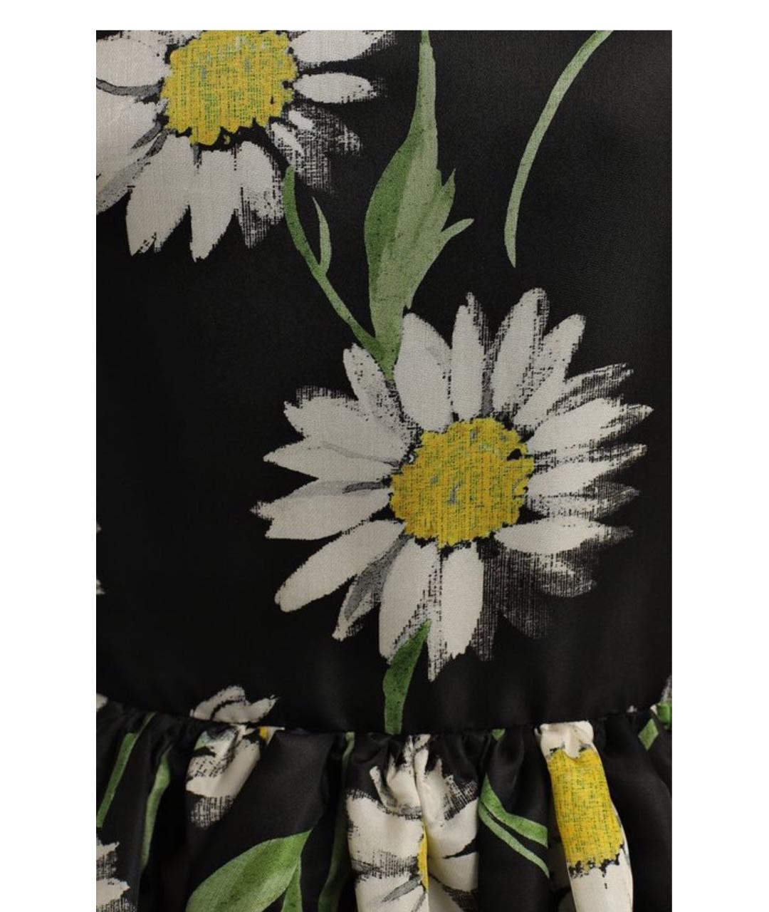 DOLCE&GABBANA Черное шелковое платье, фото 5