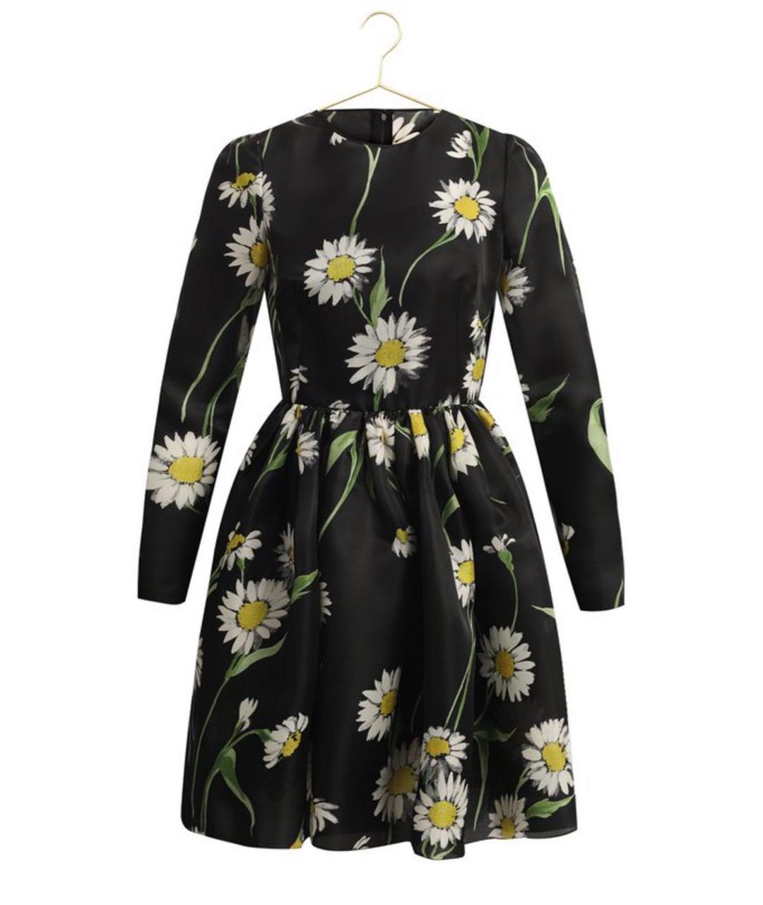 DOLCE&GABBANA Черное шелковое платье, фото 1