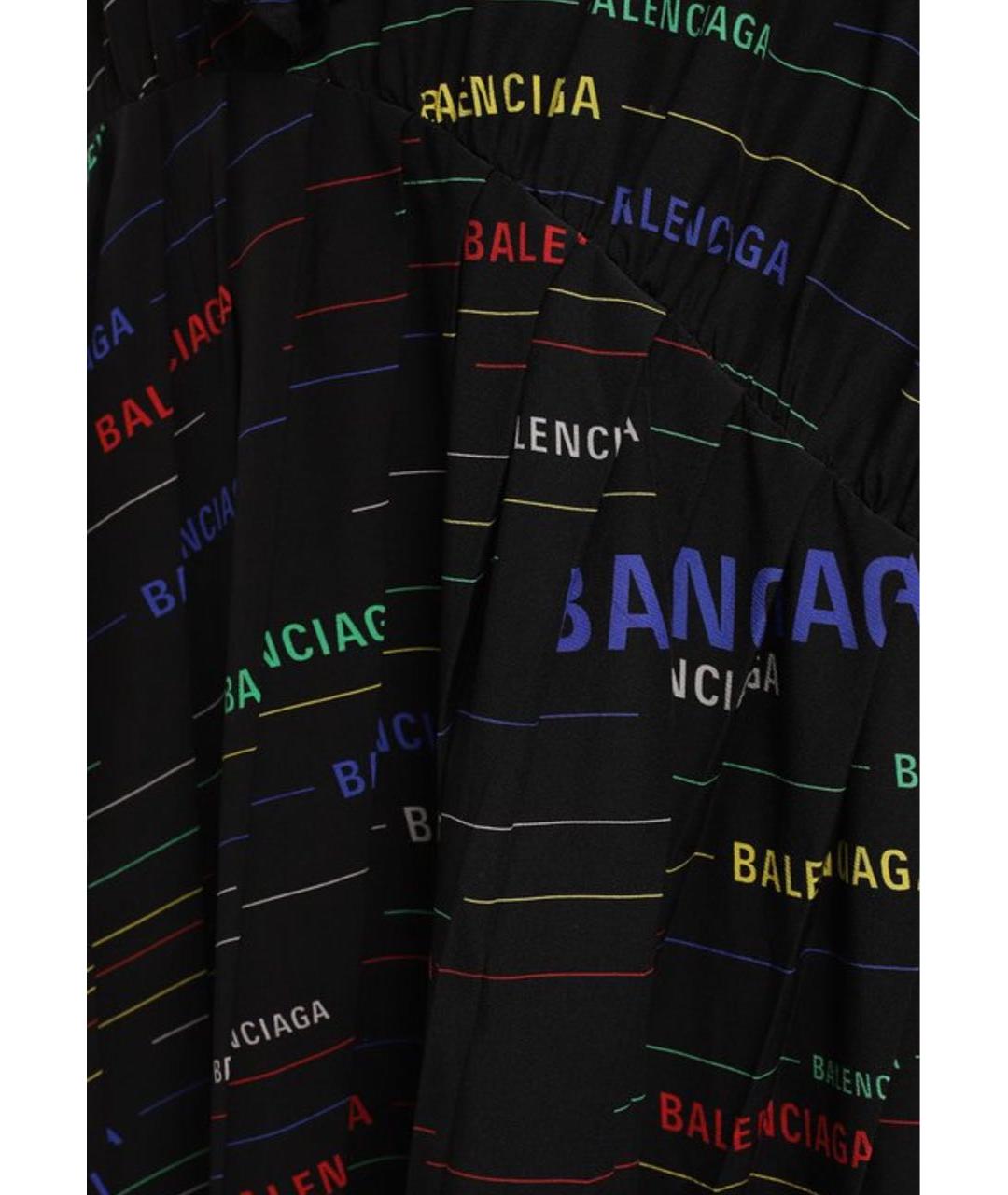 BALENCIAGA Черное шелковое платье, фото 4