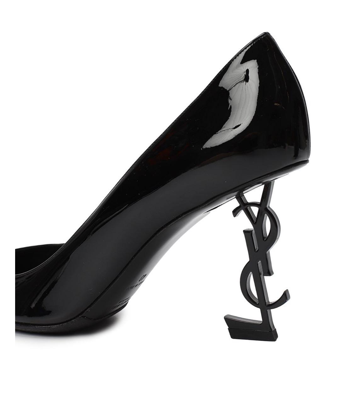 SAINT LAURENT Черные туфли из лакированной кожи, фото 8