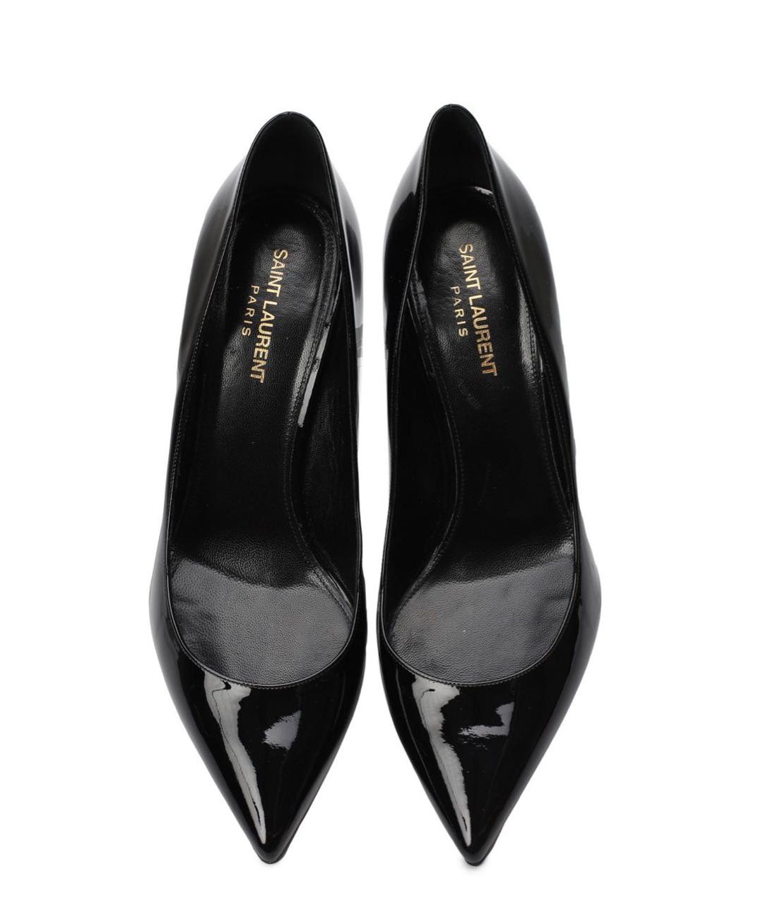 SAINT LAURENT Черные туфли из лакированной кожи, фото 3