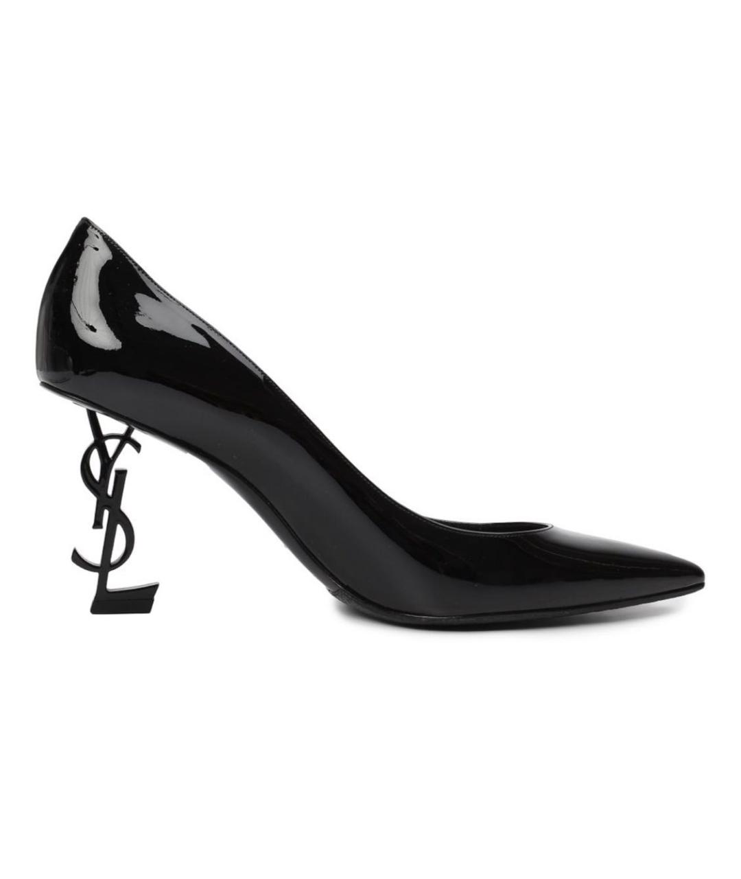 SAINT LAURENT Черные туфли из лакированной кожи, фото 1