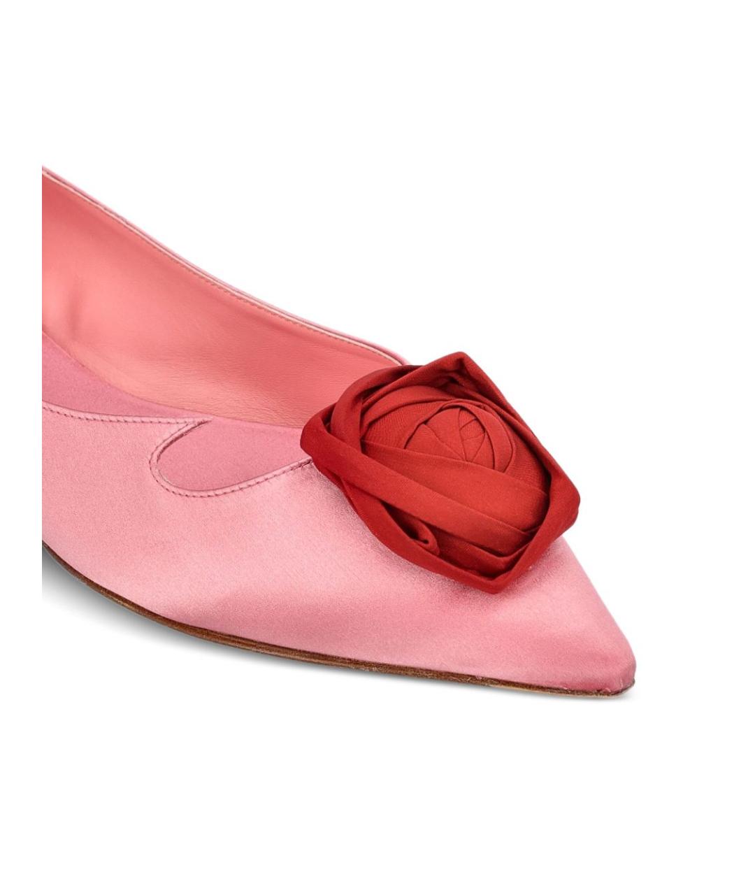 ROGER VIVIER Розовые текстильные балетки, фото 3