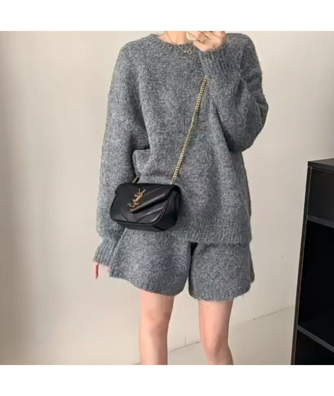 SAINT LAURENT Черная кожаная сумка через плечо, фото 3