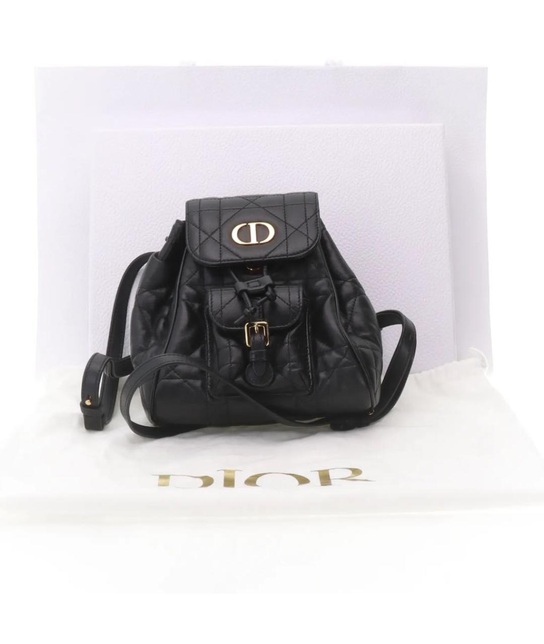 CHRISTIAN DIOR Черный кожаный рюкзак, фото 2
