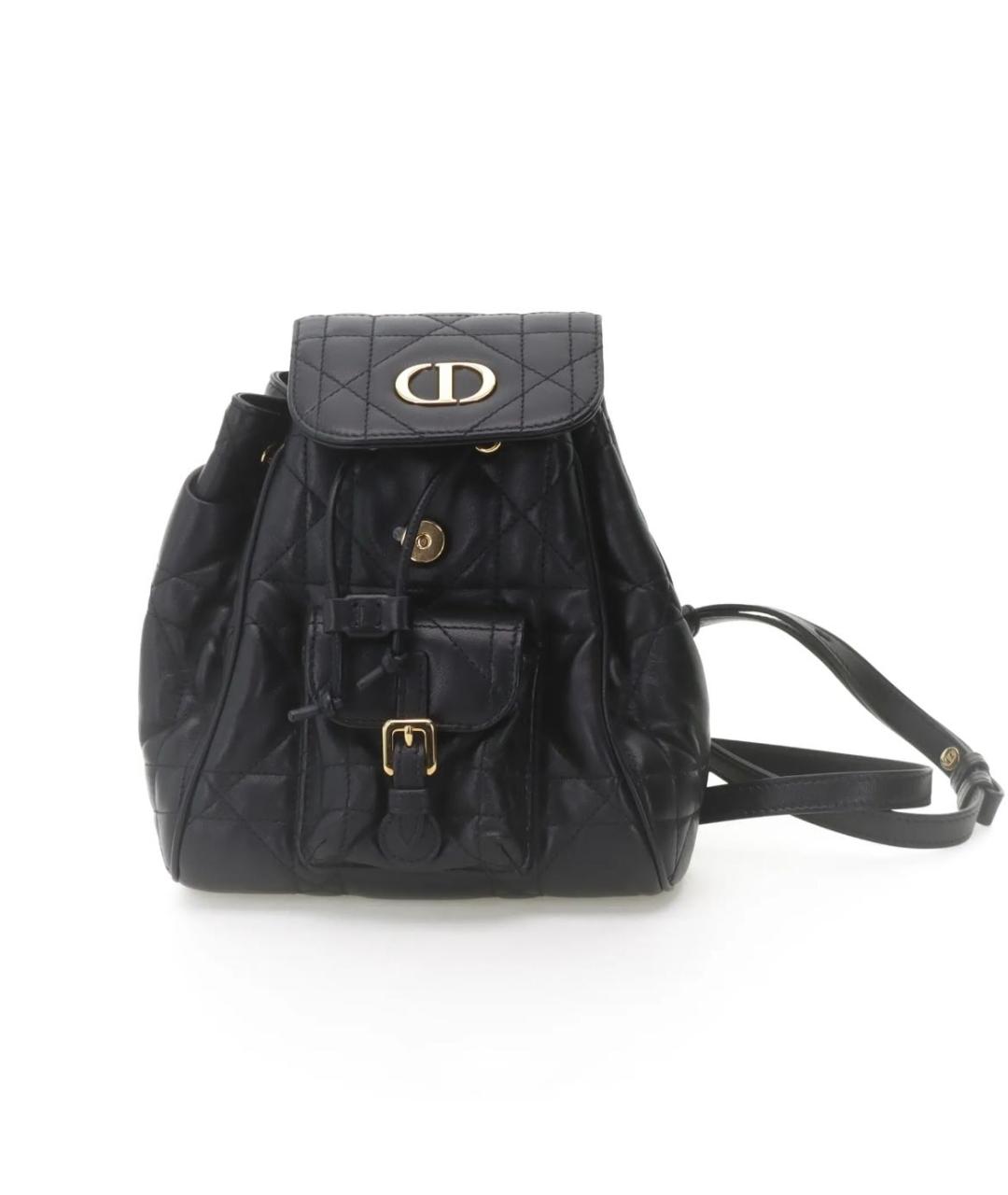 CHRISTIAN DIOR Черный кожаный рюкзак, фото 1