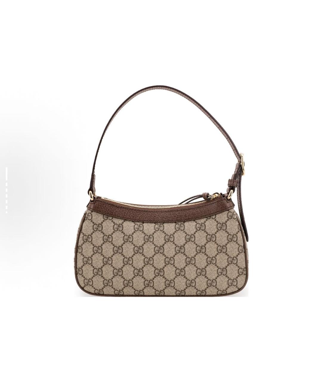 GUCCI Бежевая тканевая сумка с короткими ручками, фото 3