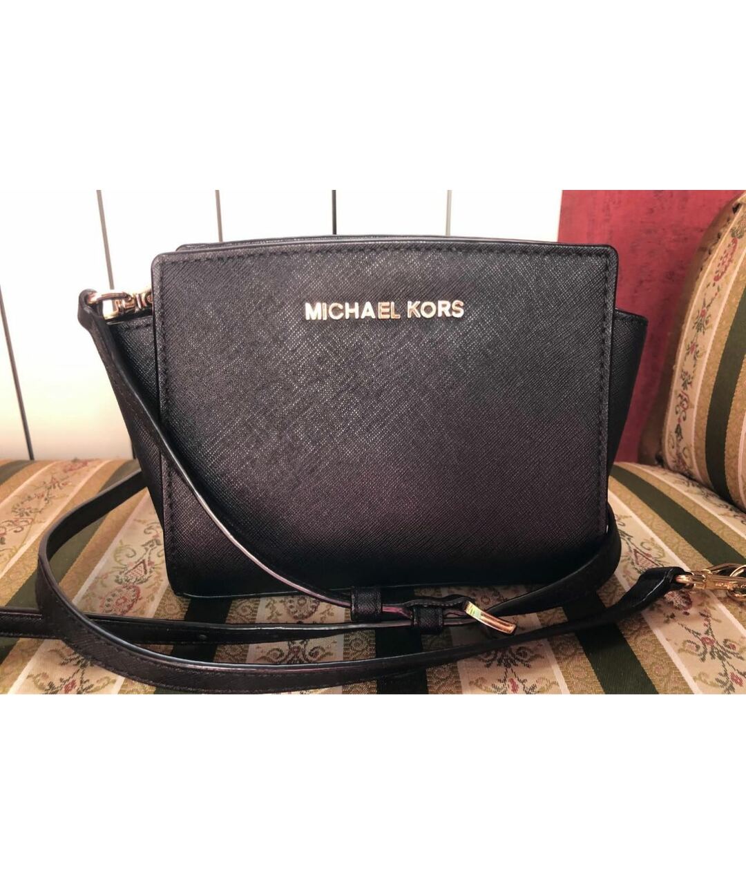 MICHAEL KORS Черная кожаная сумка тоут, фото 8