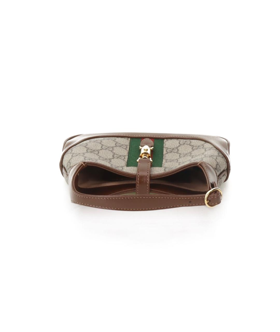 GUCCI Коричневая кожаная сумка с короткими ручками, фото 4