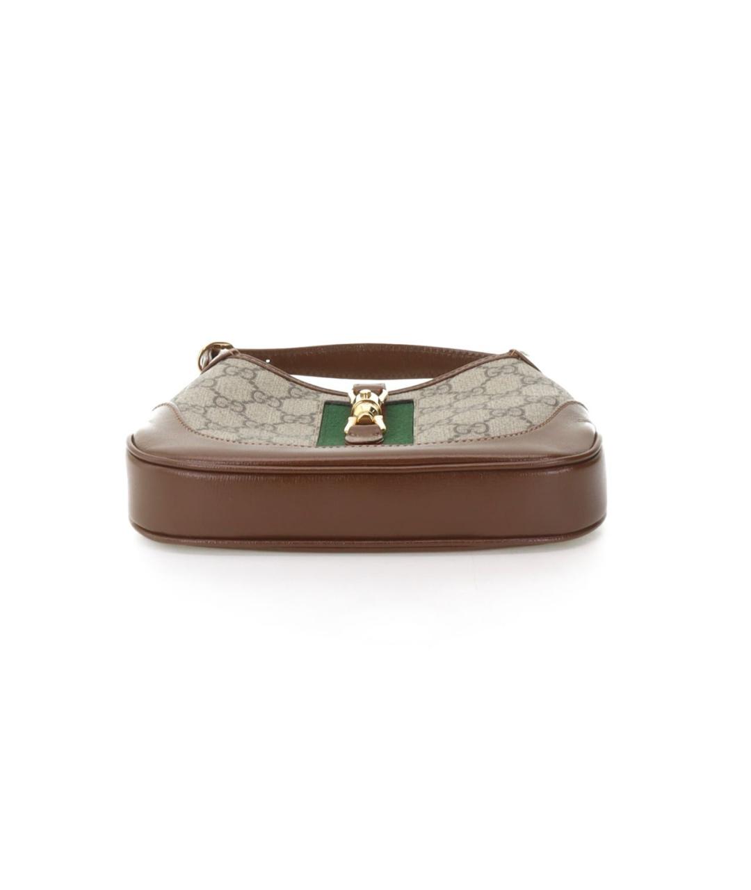 GUCCI Коричневая кожаная сумка с короткими ручками, фото 5