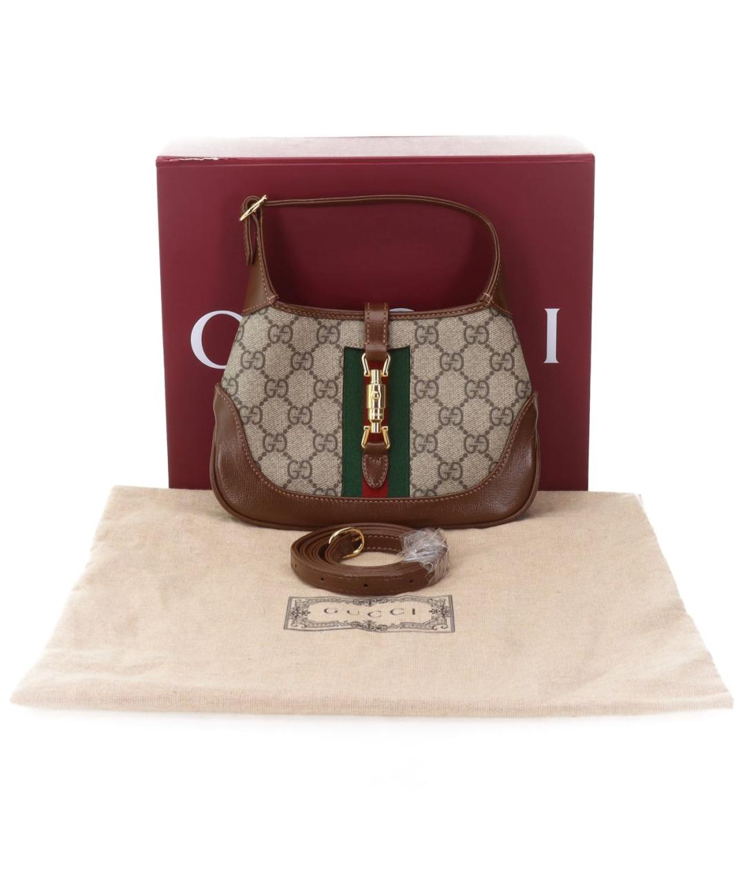 GUCCI Коричневая кожаная сумка с короткими ручками, фото 6