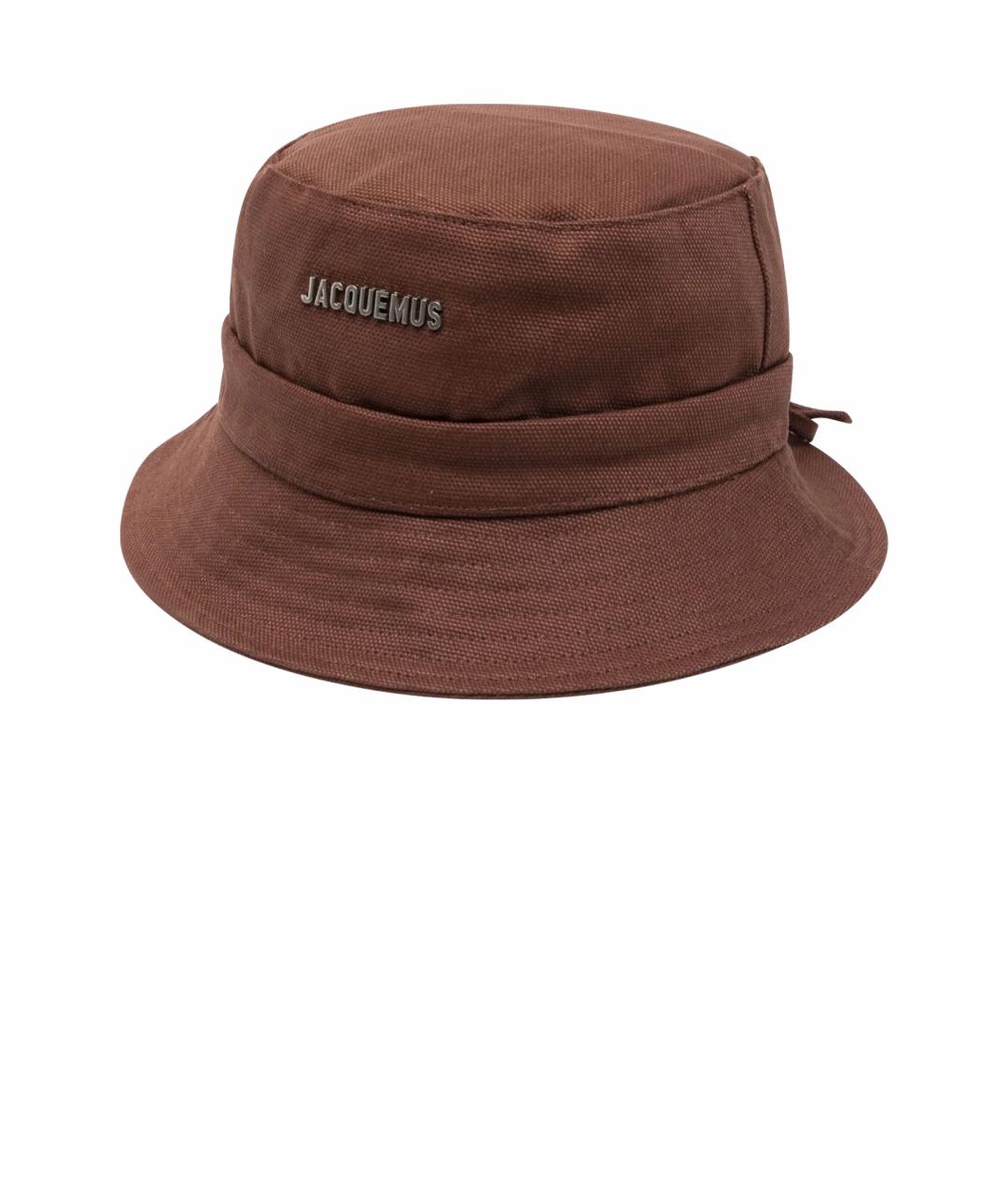 JACQUEMUS Коричневая хлопковая панама, фото 1