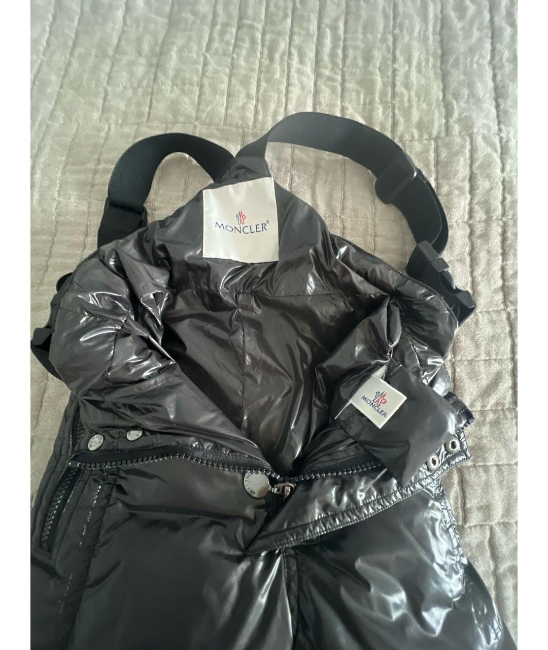 MONCLER KIDS Коричневый полиэстеровый комбинезон, фото 3