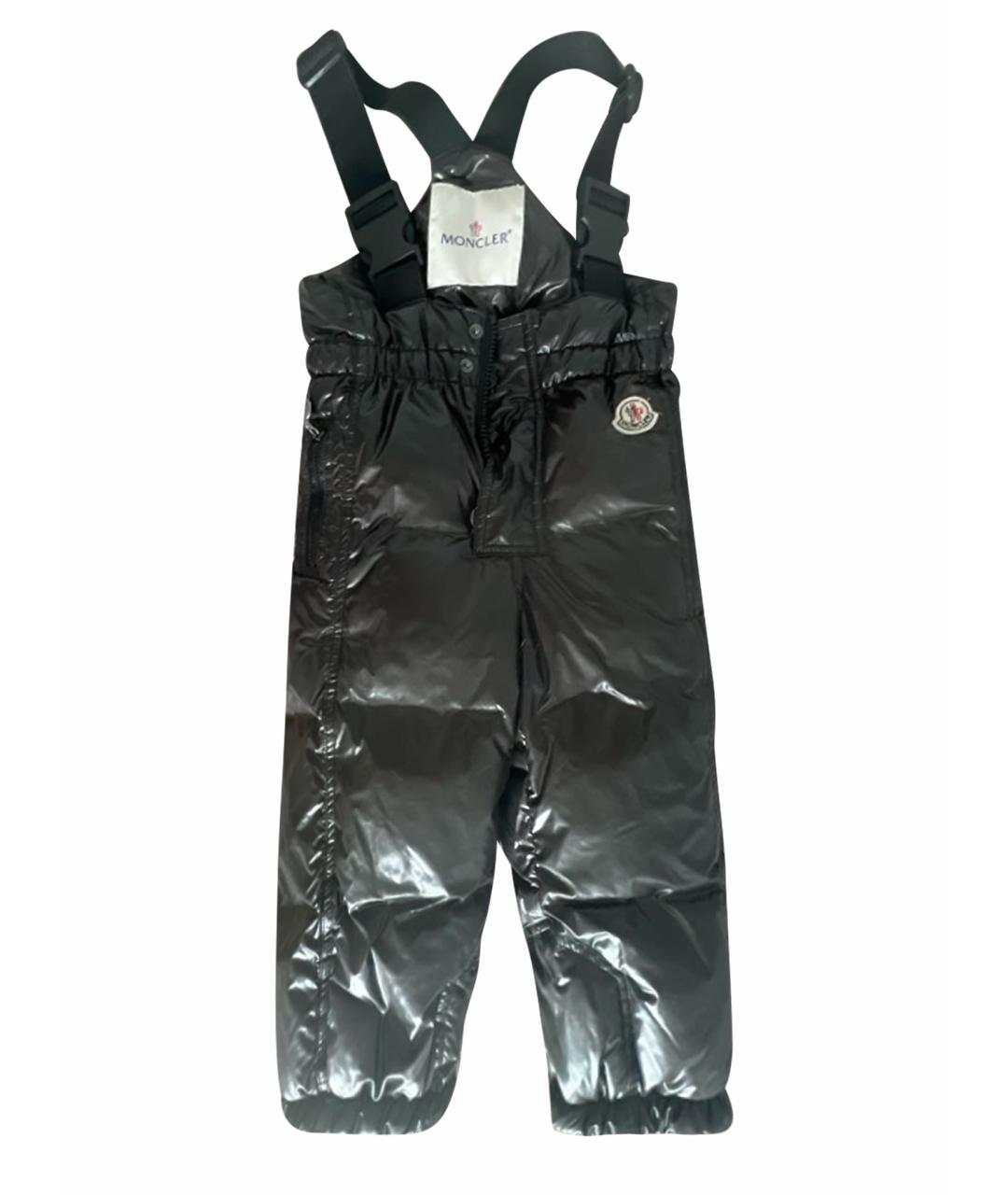 MONCLER KIDS Коричневый полиэстеровый комбинезон, фото 1