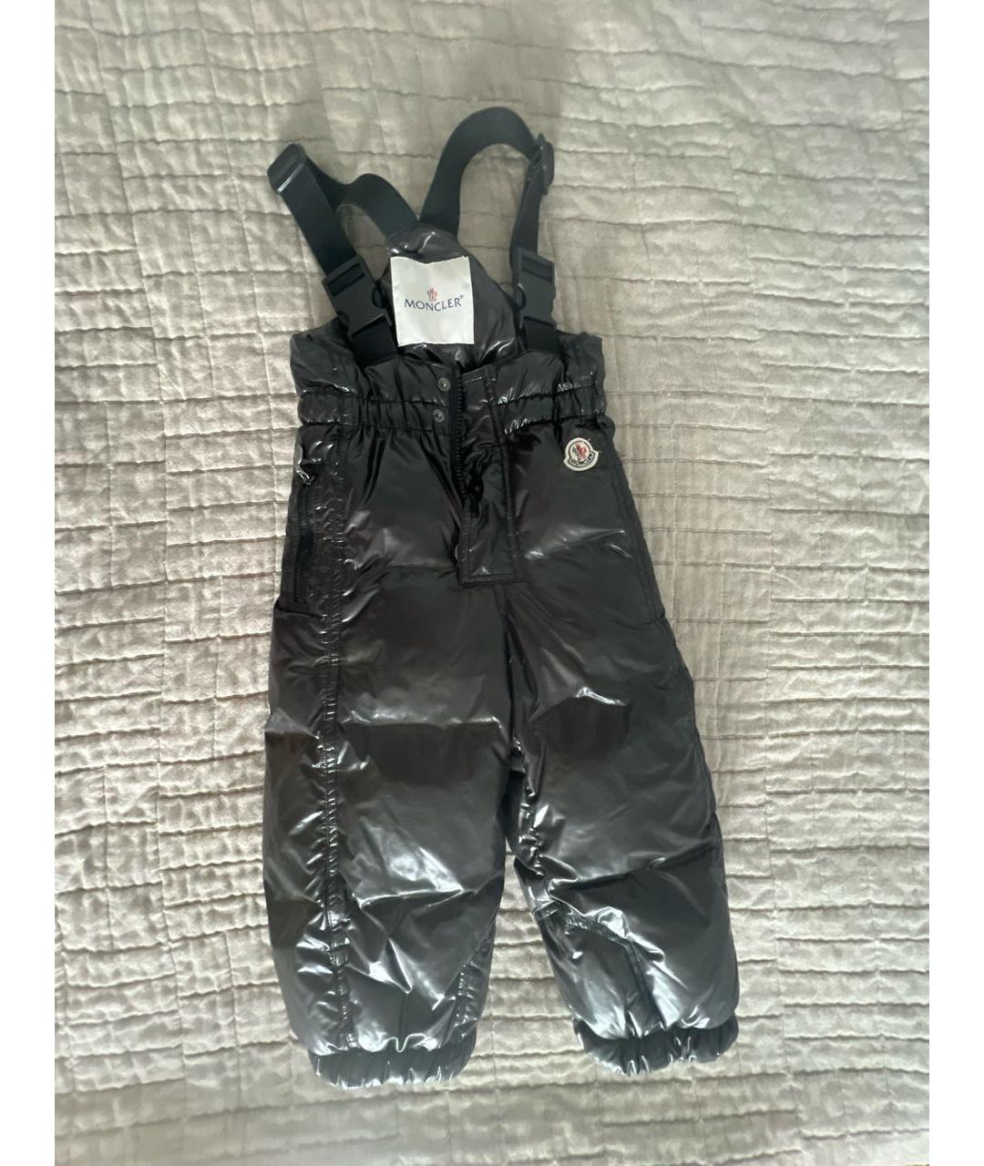 MONCLER KIDS Коричневый полиэстеровый комбинезон, фото 6