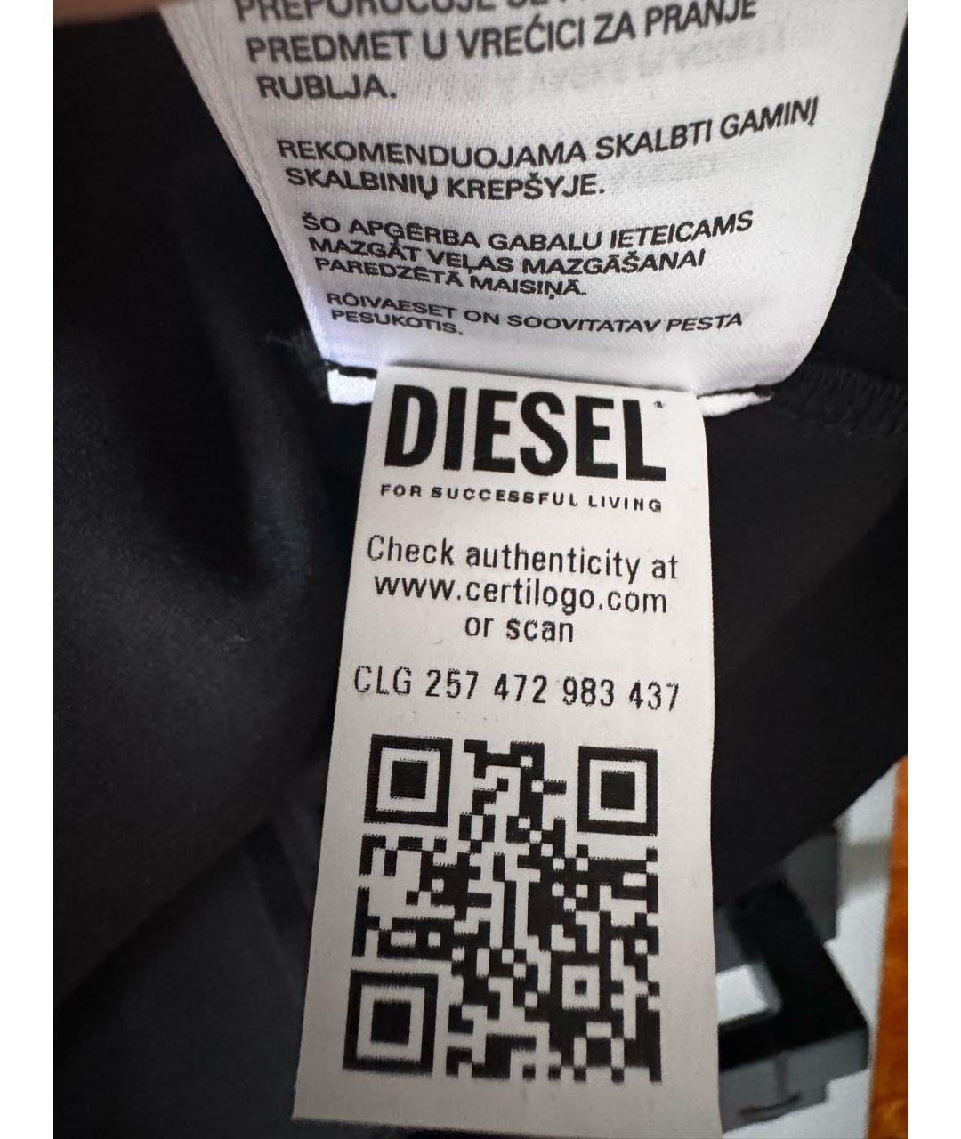 DIESEL Черное вискозное повседневное платье, фото 8