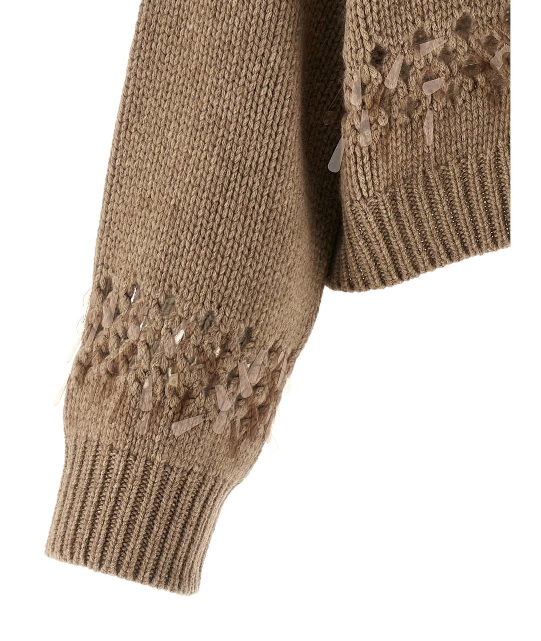 BRUNELLO CUCINELLI Бежевый кашемировый джемпер / свитер, фото 4