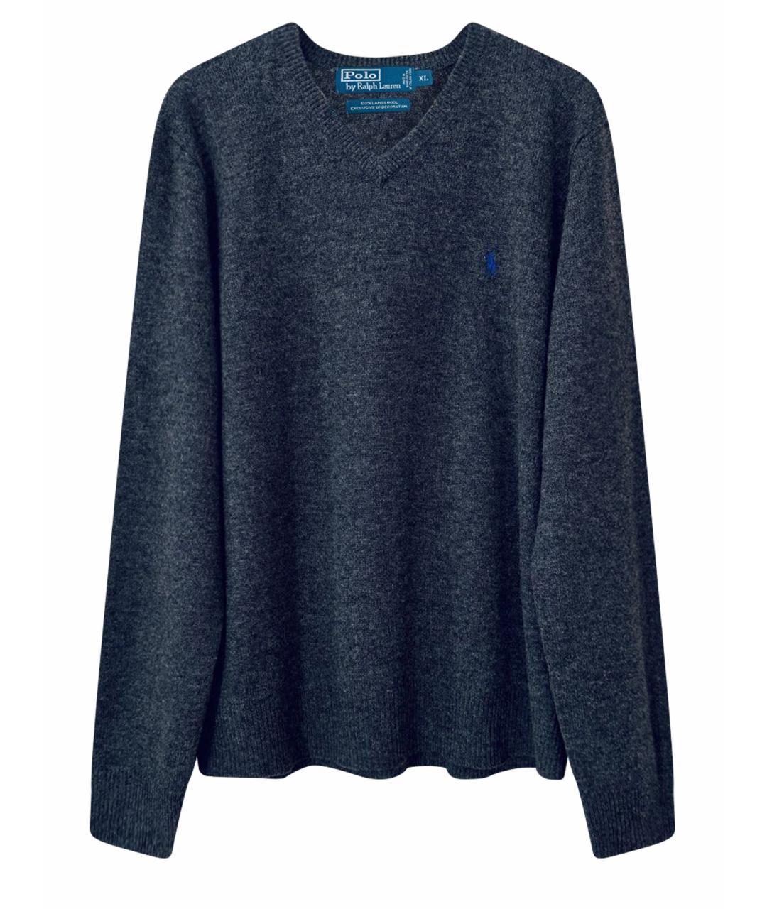 POLO RALPH LAUREN Серый шерстяной джемпер / свитер, фото 1