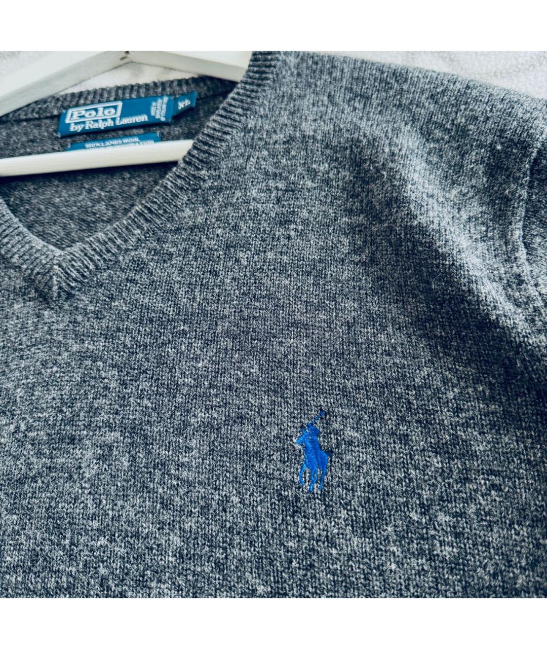POLO RALPH LAUREN Серый шерстяной джемпер / свитер, фото 5