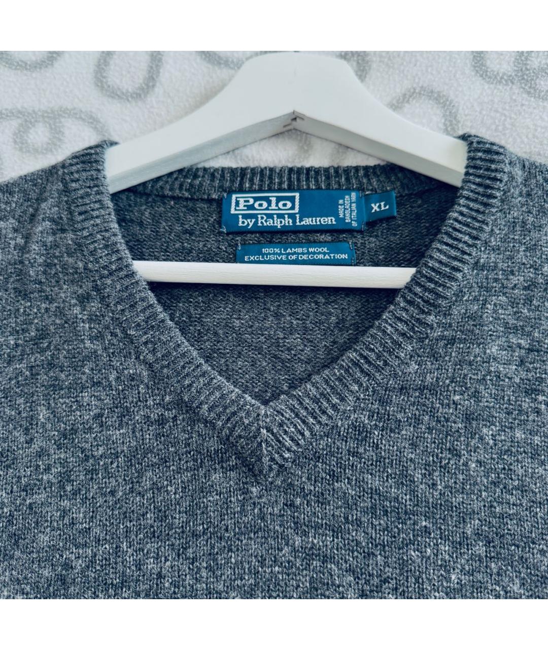 POLO RALPH LAUREN Серый шерстяной джемпер / свитер, фото 7