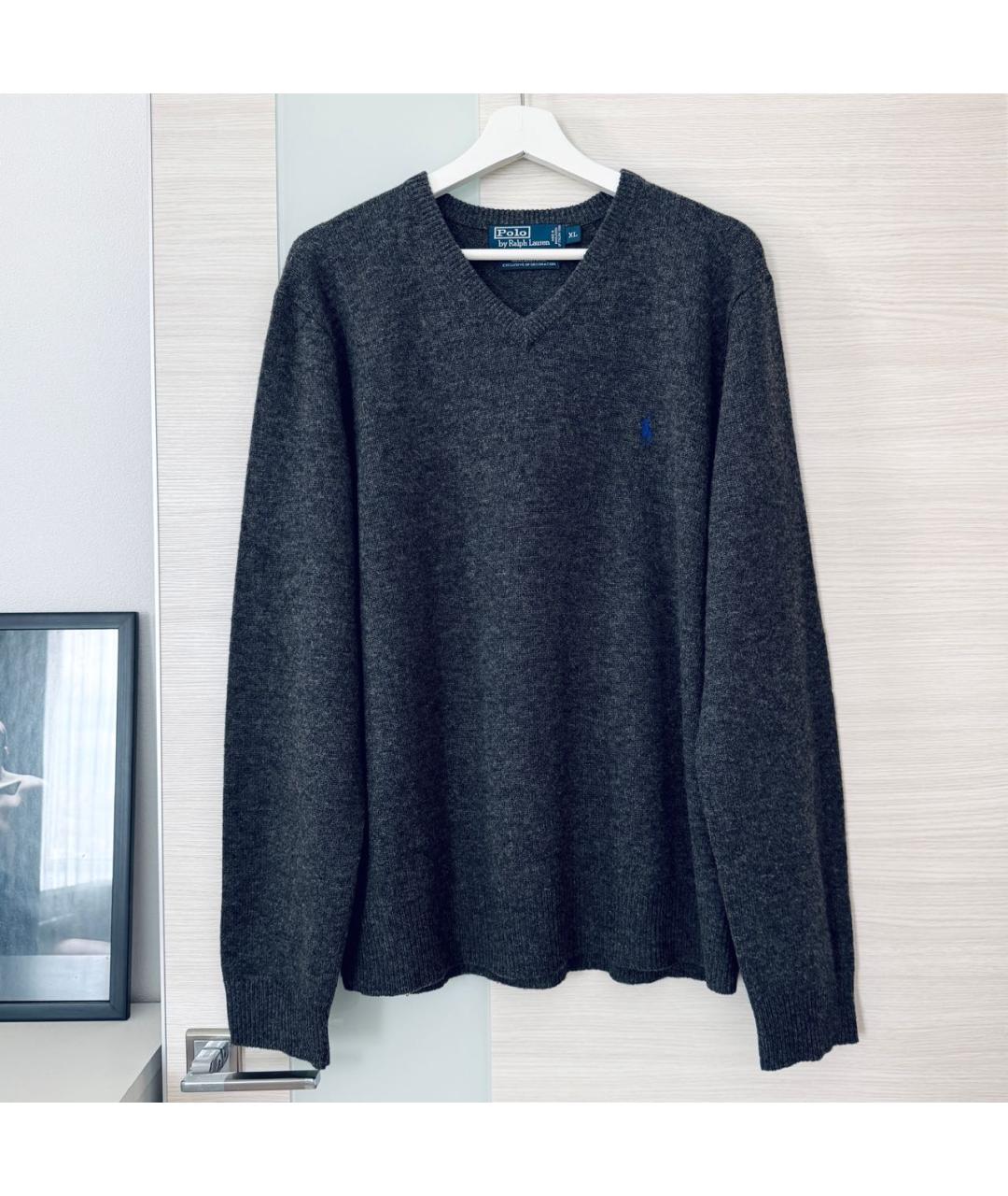 POLO RALPH LAUREN Серый шерстяной джемпер / свитер, фото 9
