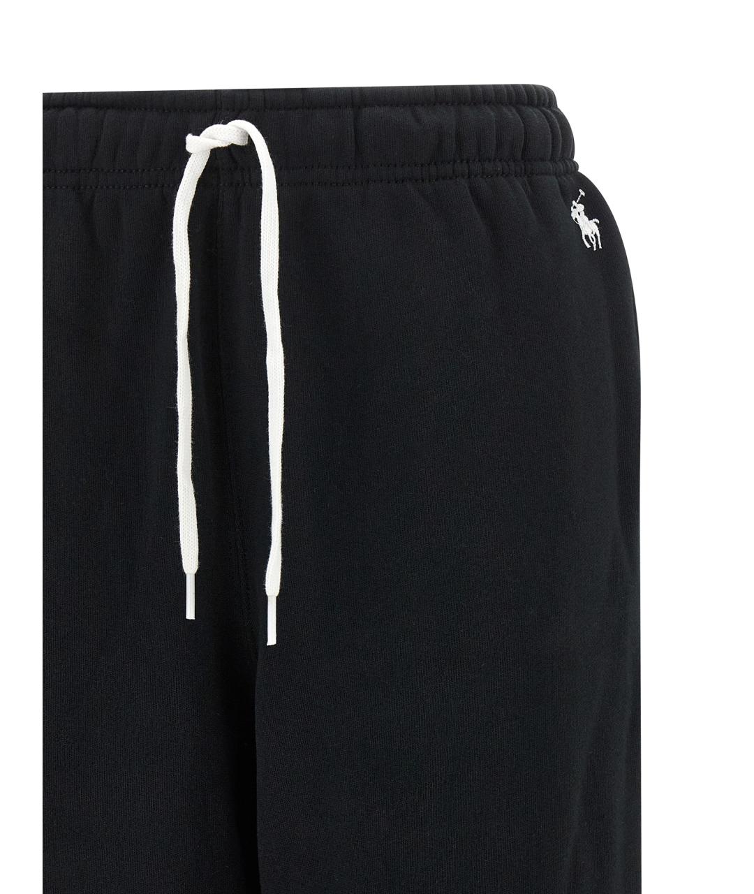 POLO RALPH LAUREN Черные хлопковые прямые брюки, фото 3