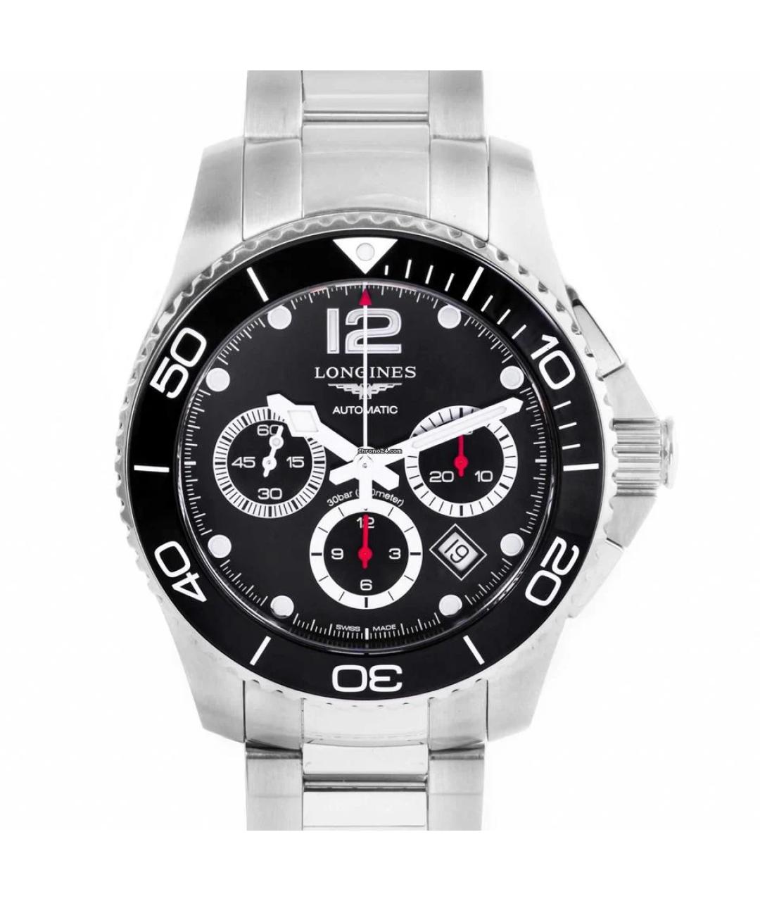 LONGINES Черные стальные часы, фото 1