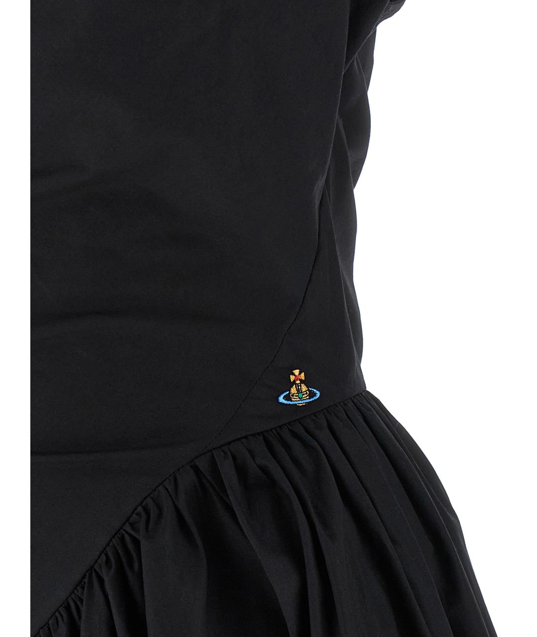 VIVIENNE WESTWOOD Черное хлопковое платье, фото 4