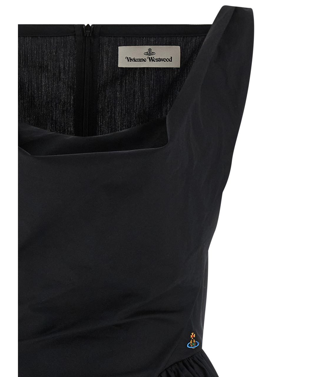 VIVIENNE WESTWOOD Черное хлопковое платье, фото 3