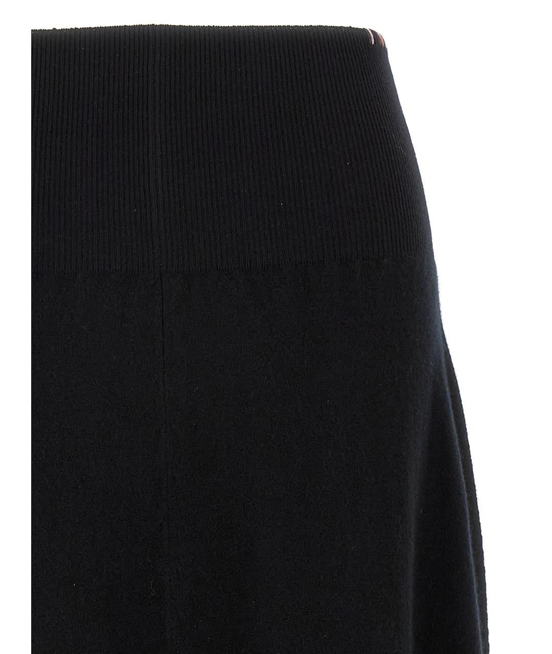 EXTREME CASHMERE Черная кашемировая юбка миди, фото 3