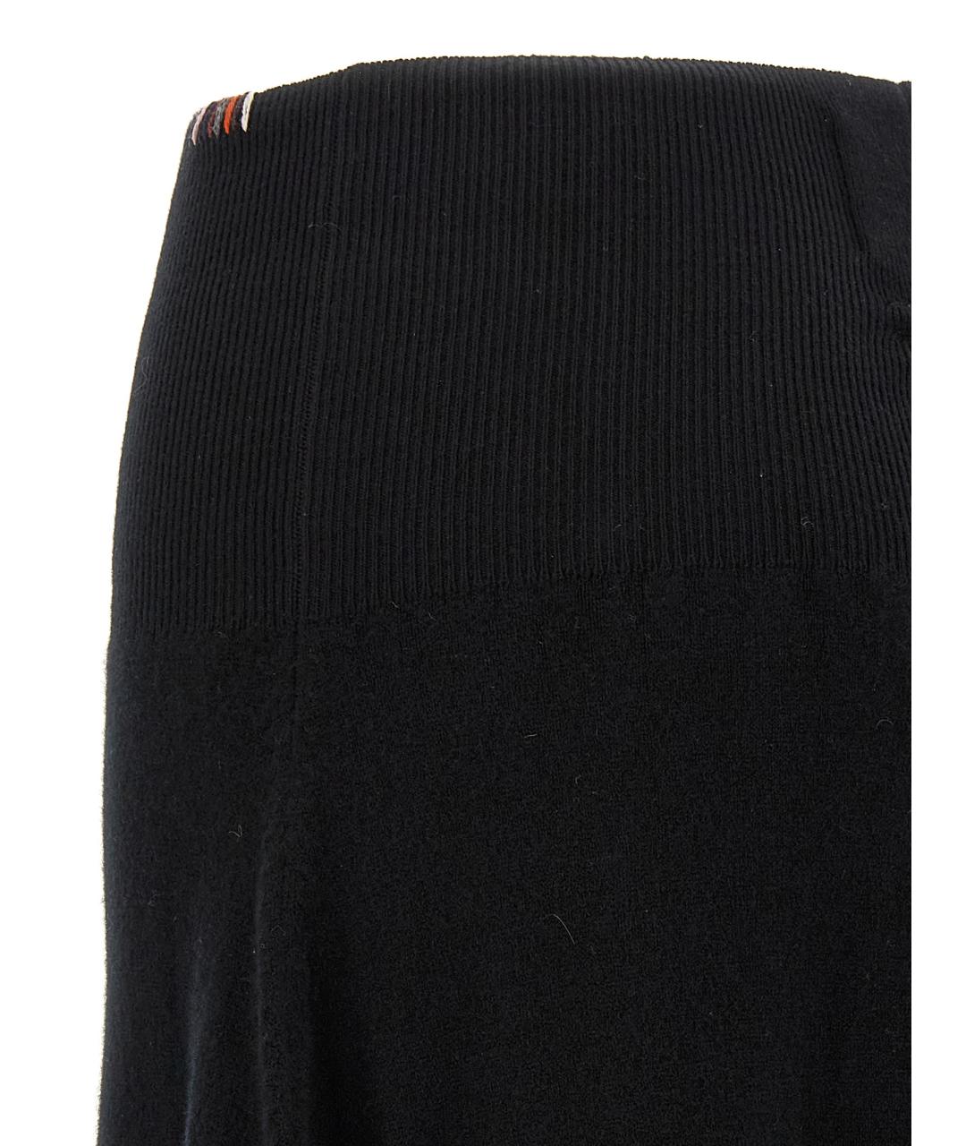 EXTREME CASHMERE Черная кашемировая юбка миди, фото 4