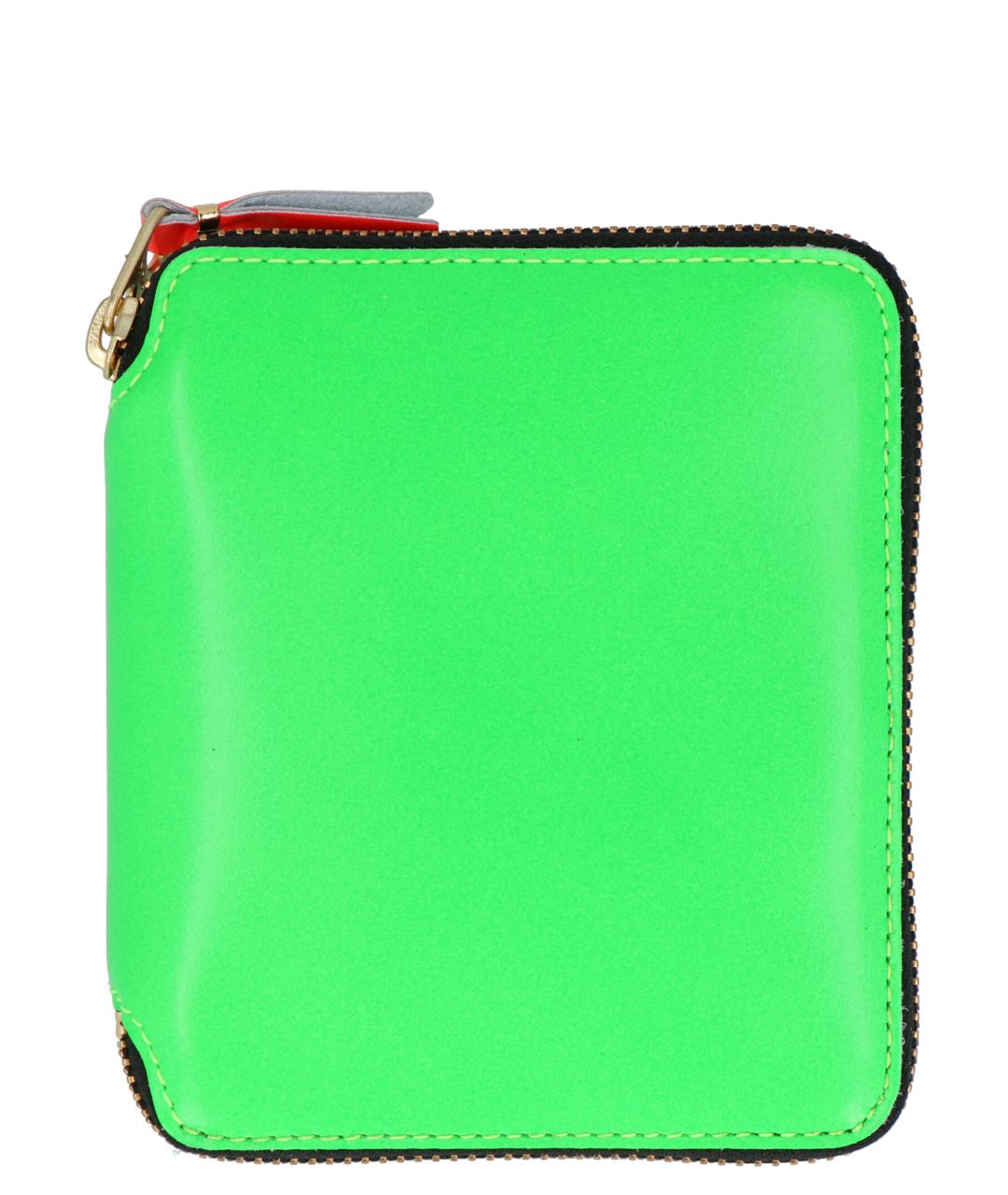 COMME DES GARÇONS WALLET Зеленый кожаный кошелек, фото 1