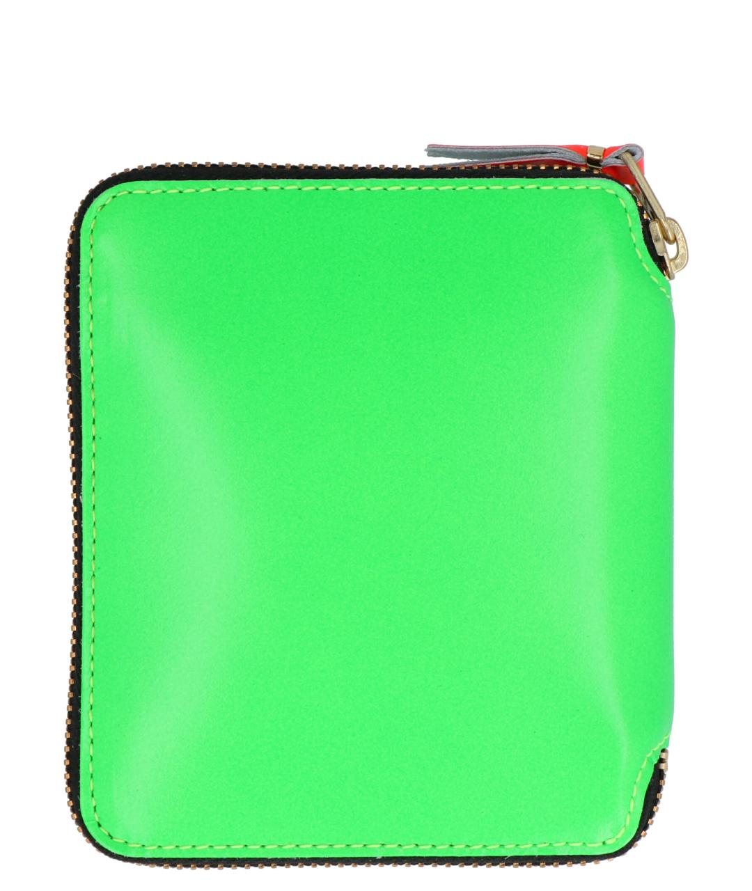 COMME DES GARÇONS WALLET Зеленый кожаный кошелек, фото 2