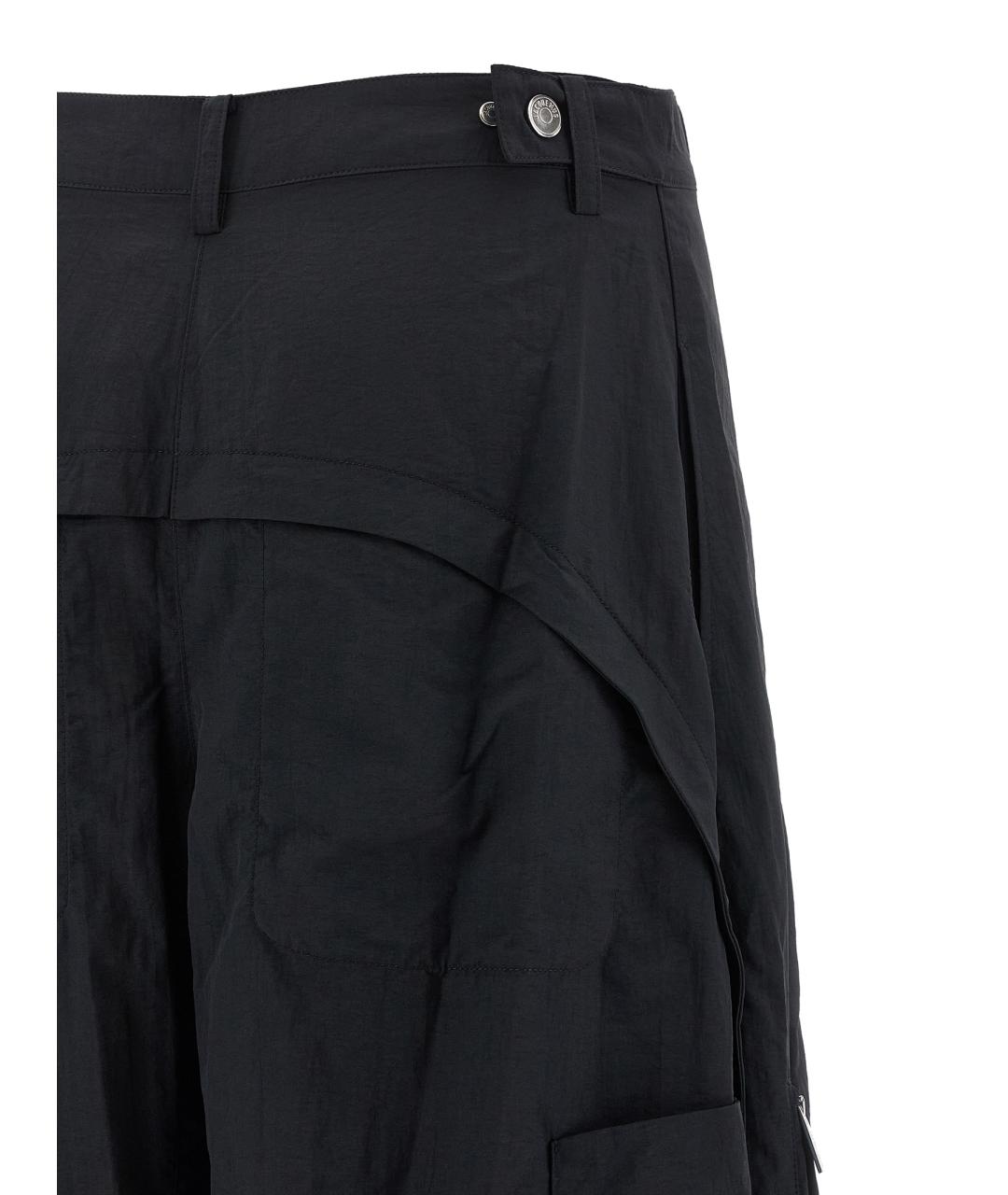 JACQUEMUS Черные полиамидовые прямые брюки, фото 4