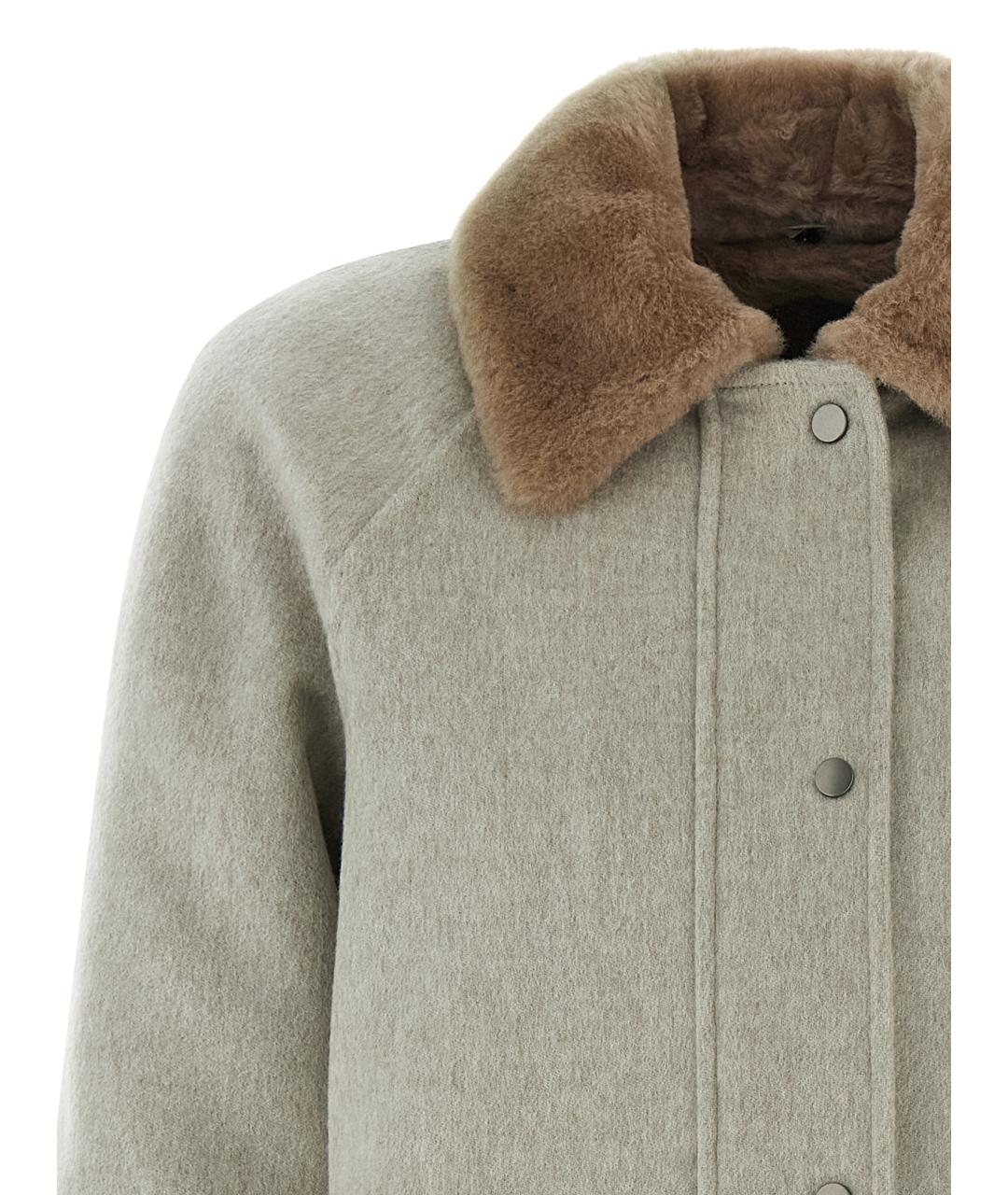 BRUNELLO CUCINELLI Бежевая кашемировая куртка, фото 4