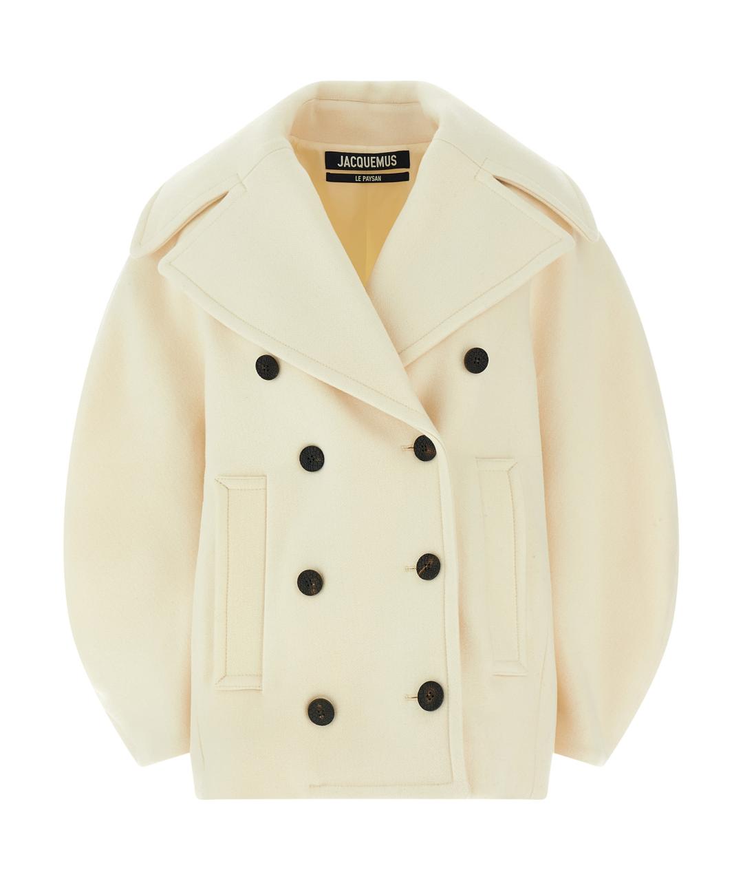 JACQUEMUS Бежевое шерстяное пальто, фото 1