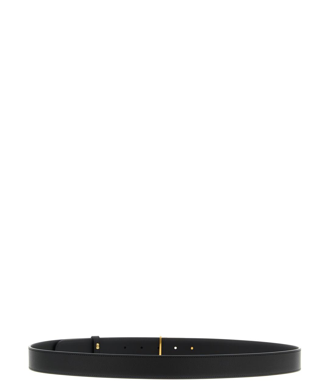 VALENTINO Черный кожаный ремень, фото 2