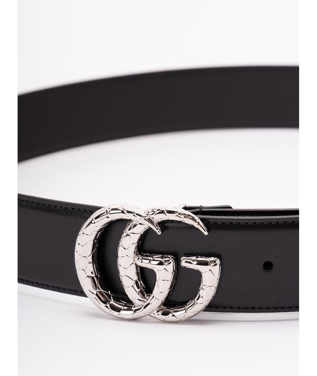 GUCCI Черный кожаный ремень, фото 2