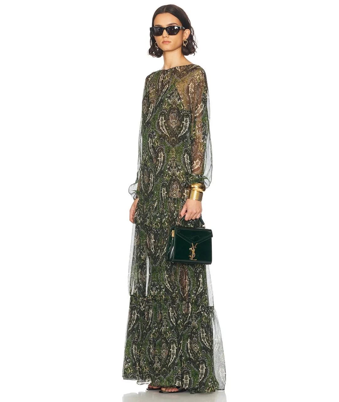 SAINT LAURENT Зеленая сумка тоут из лакированной кожи, фото 4