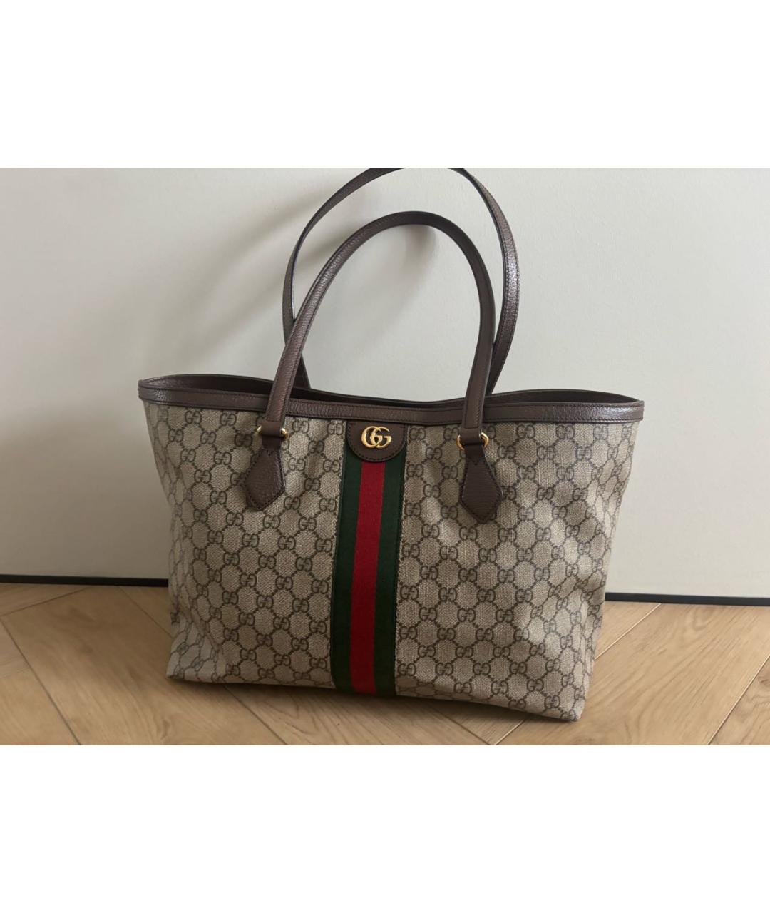 GUCCI Бежевая сумка тоут, фото 5