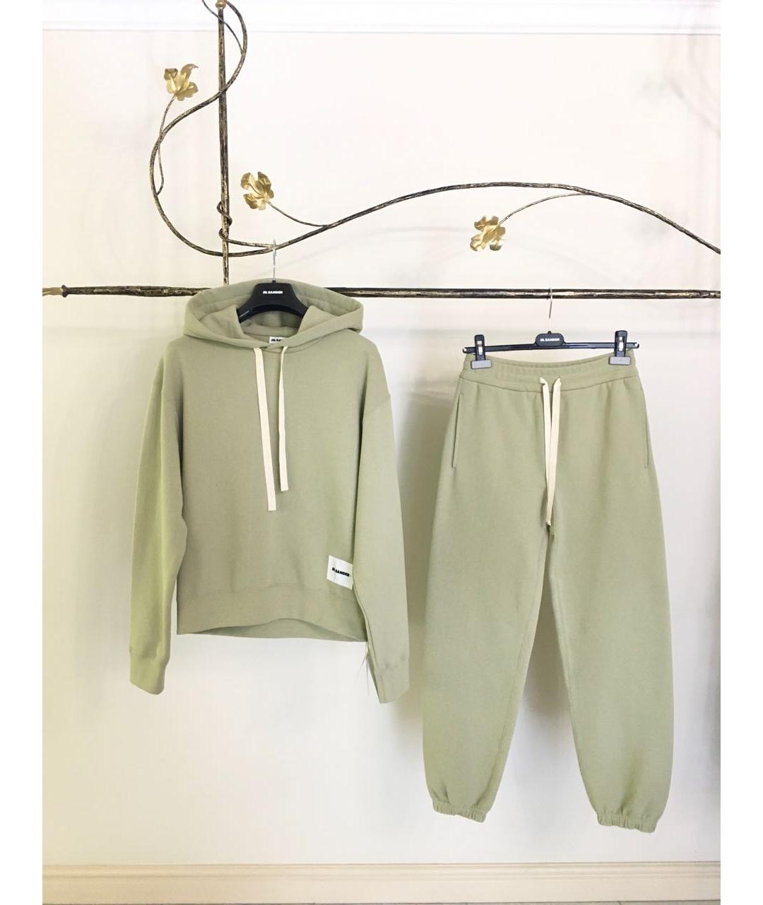 JIL SANDER Хаки хлопковый костюм с брюками, фото 9