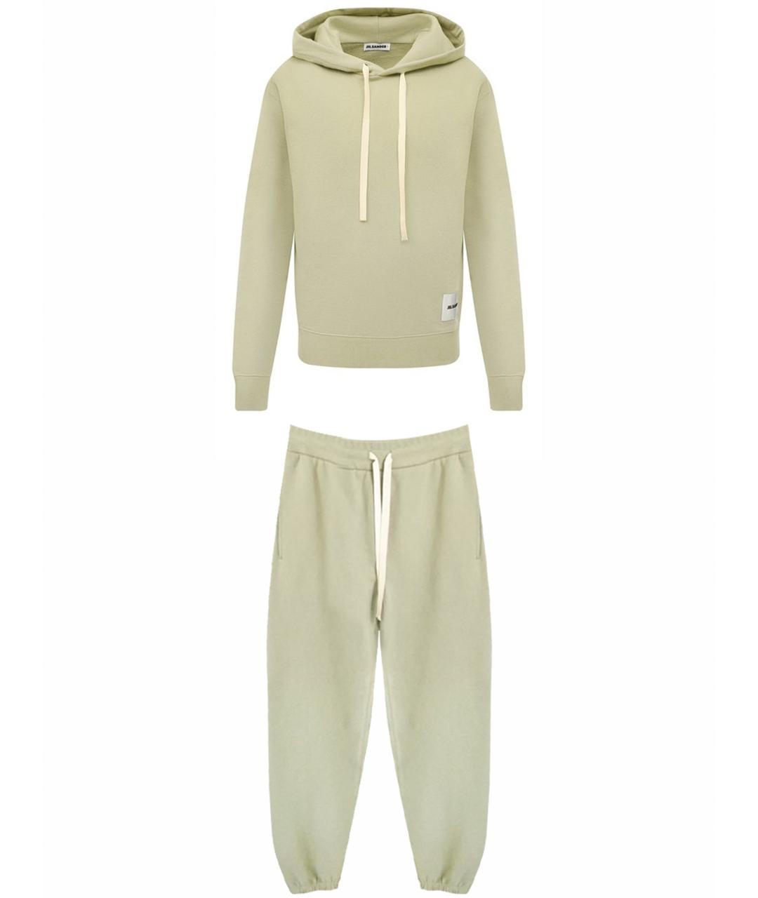 JIL SANDER Хаки хлопковый костюм с брюками, фото 1