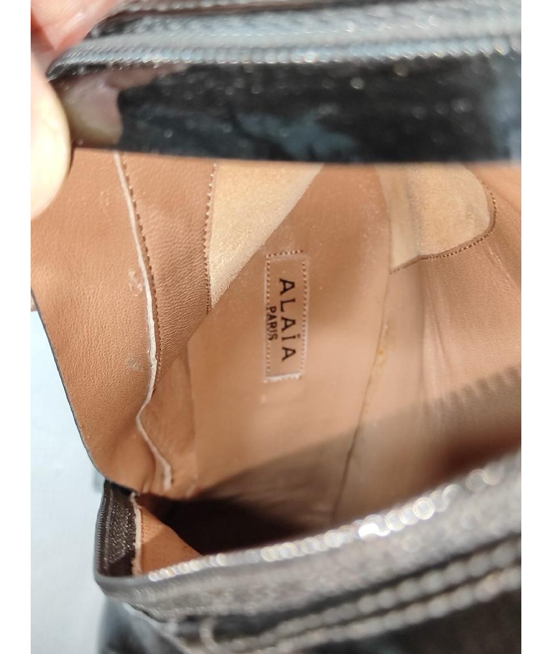 ALAIA Черные кожаные сапоги, фото 7