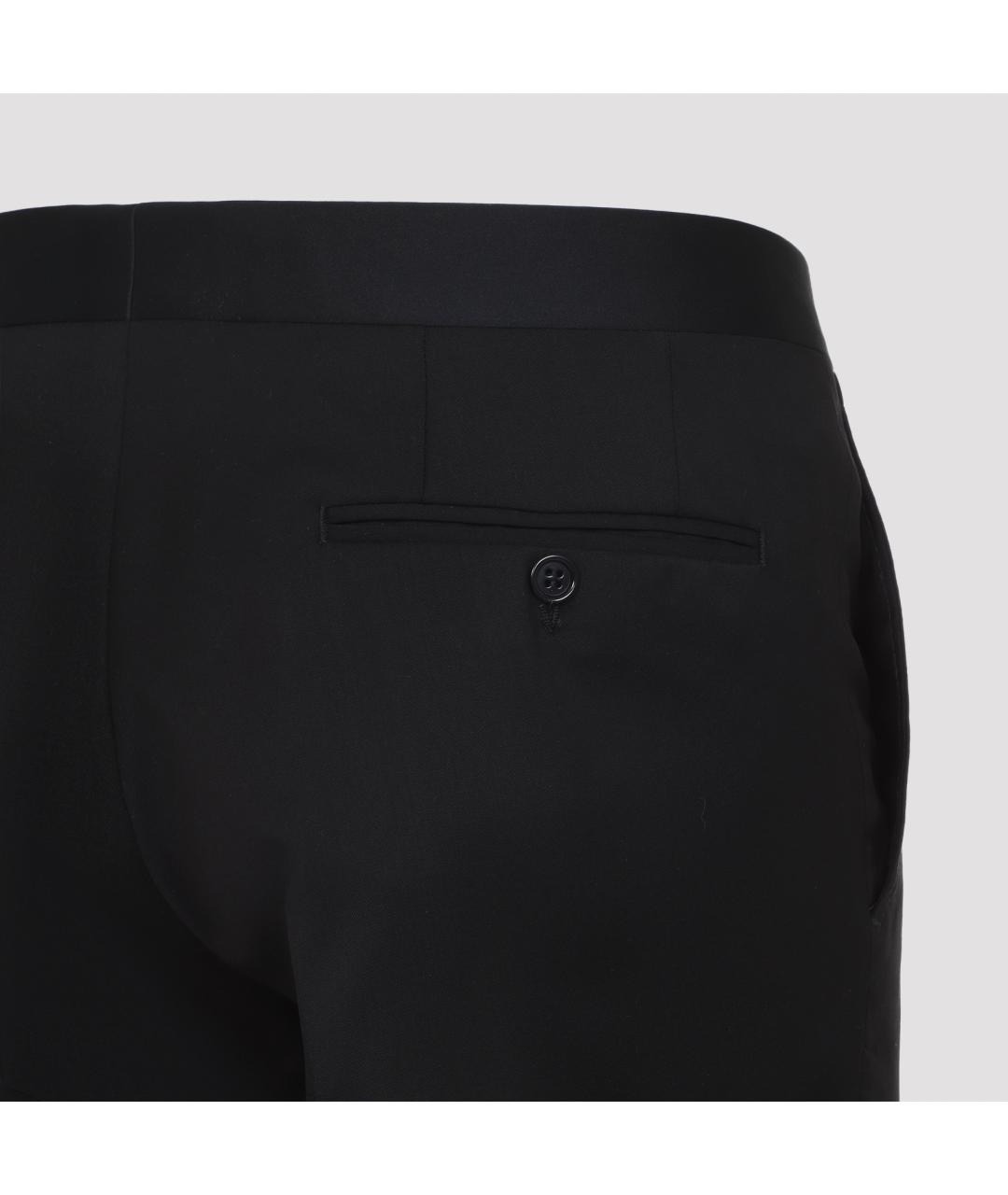 CANALI Черные шерстяные классические брюки, фото 4