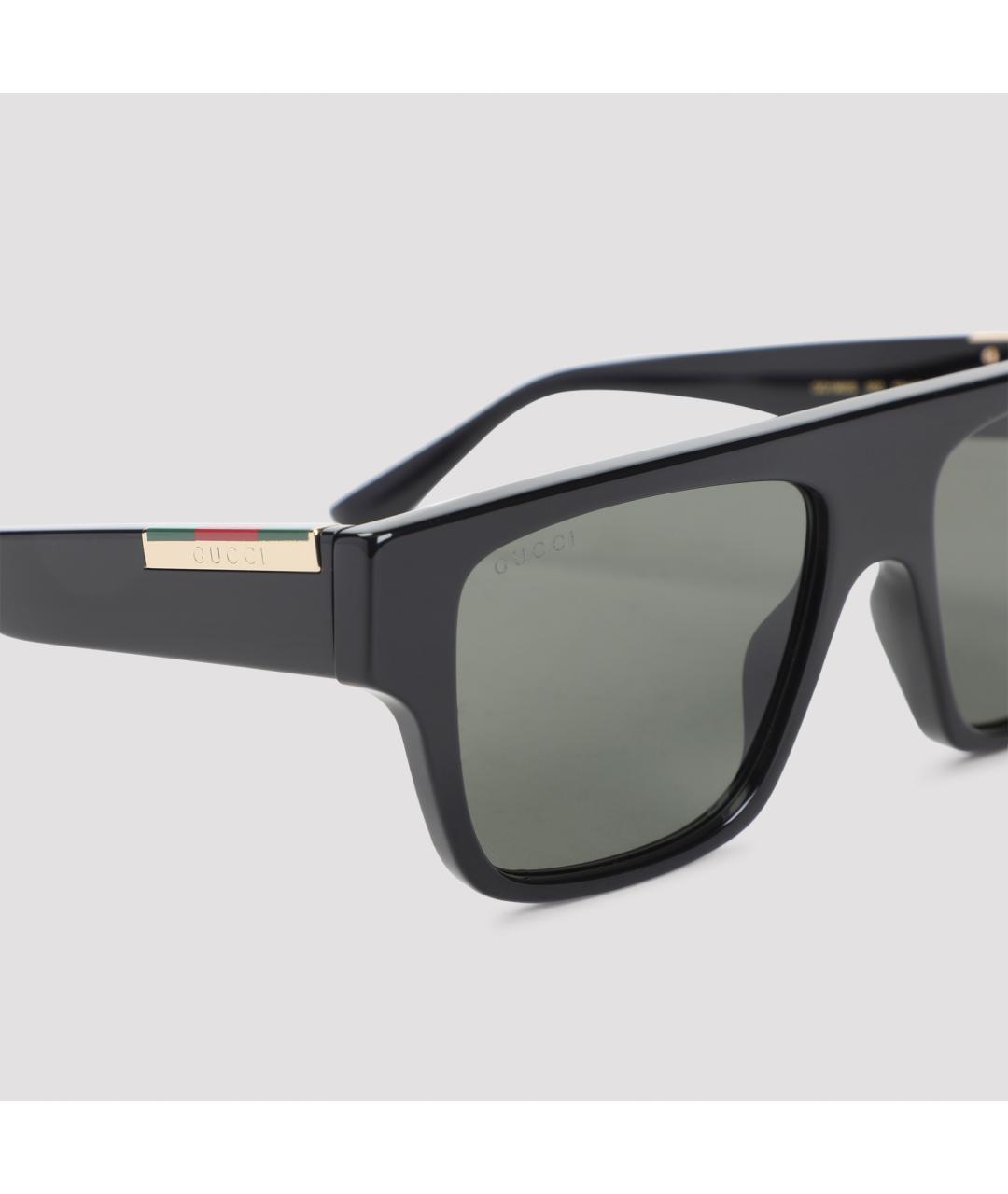 GUCCI Черные пластиковые солнцезащитные очки, фото 5